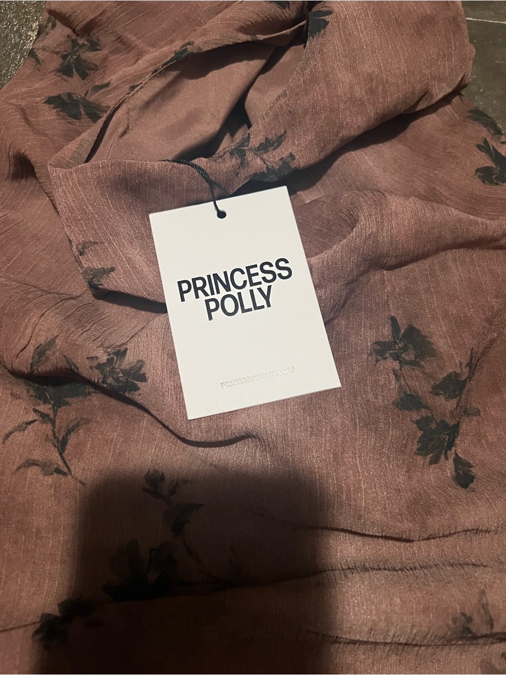 brown floral Edwyna Mini Dress from Princess Polly Size 0 - Picture 6 of 6